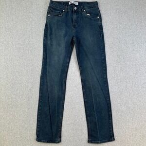 Levis 514 Womens 18 Performance Straight Jeans‎ Size 29x31 Dark Wash Denim